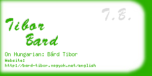 tibor bard business card
